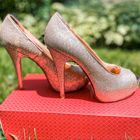 Chinese Laundry Glitter Blush Peep Toe (6) - Picture 3 of 8